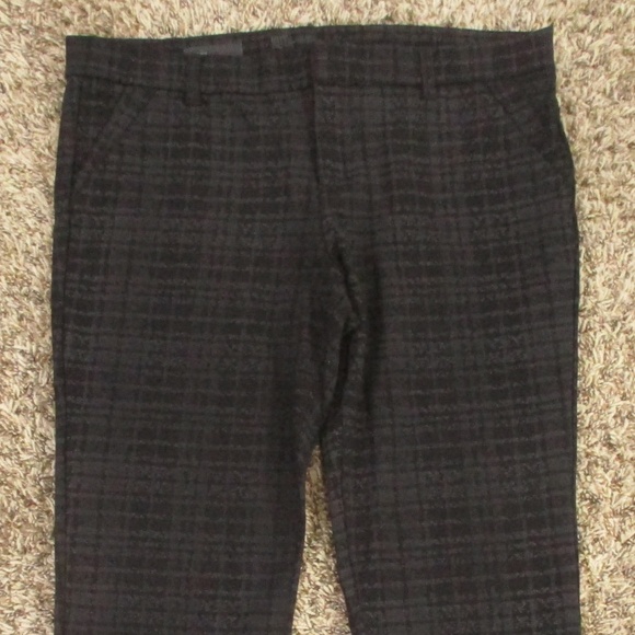 Kut From The Kloth Pants Women's 12 Black Gray Plaid Skinny Stretch Trousers - Picture 3 of 9